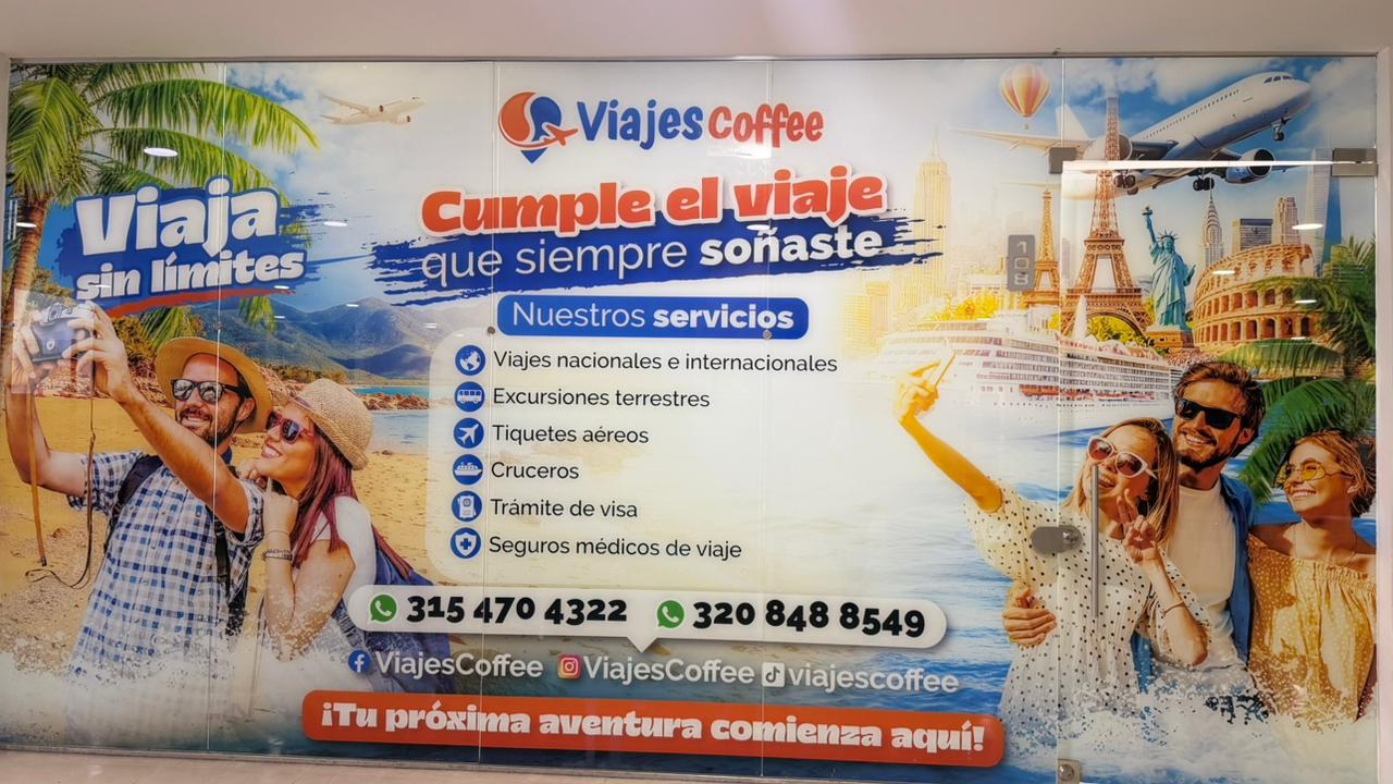 Local de Viajes Coffee Tours en el Centro Comercial Blue Center, Ibagué